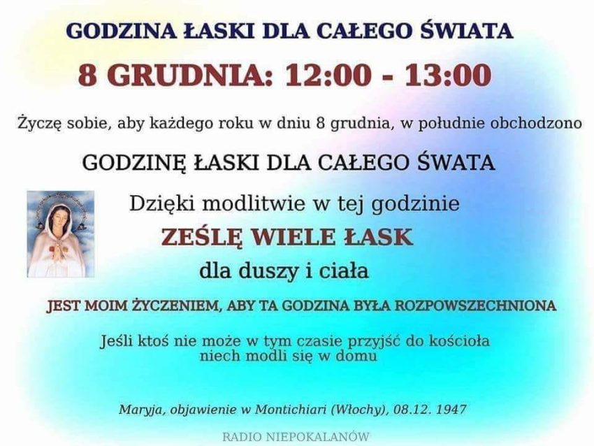 „GODZINA ŁASKI” – 08.12.2025r.