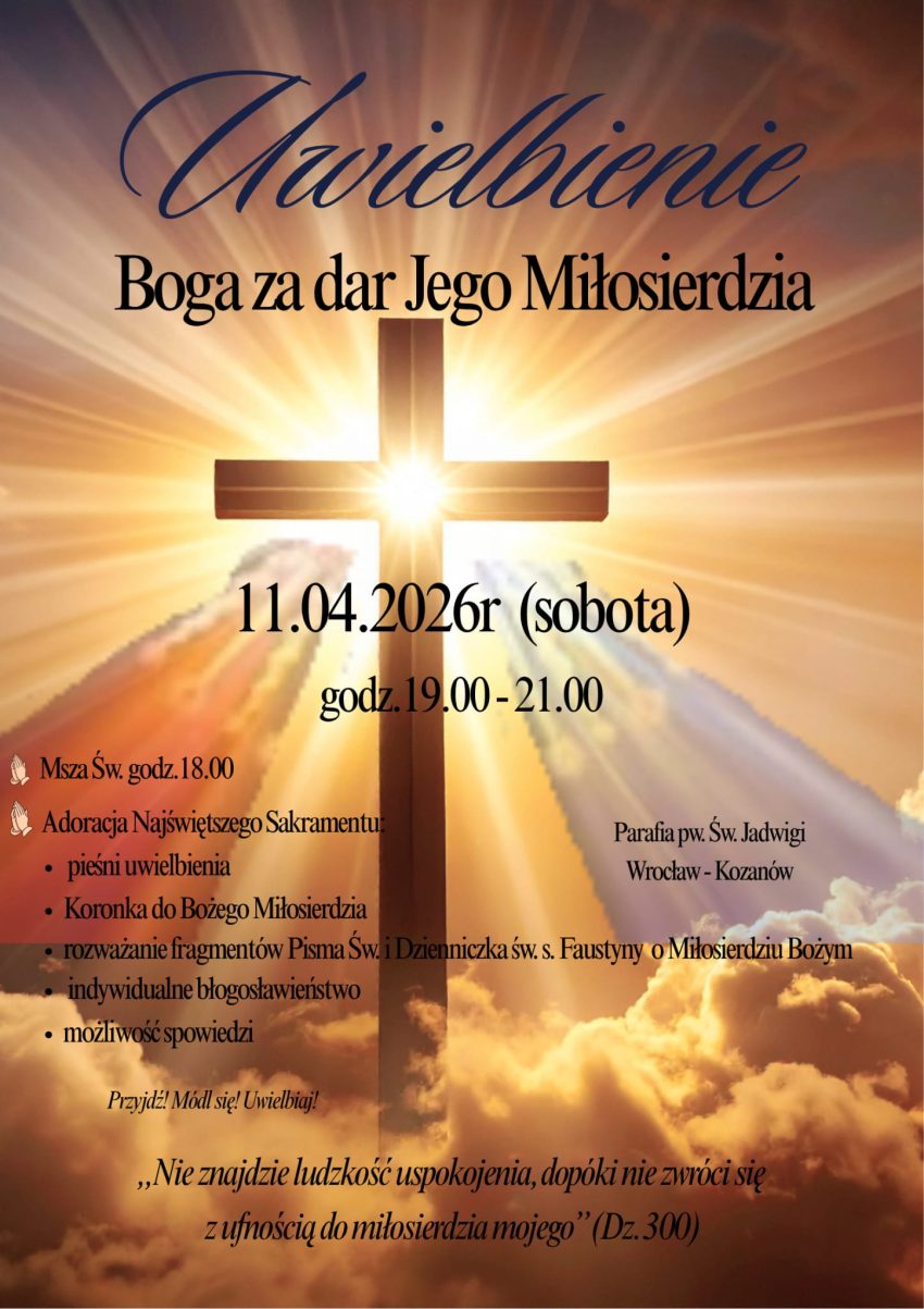 Czuwanie w Wigilię Święta Miłosierdzia Bożego